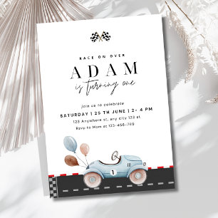 Race Auto Verjaardagsuitnodiging, Snel Verjaardags Kaart