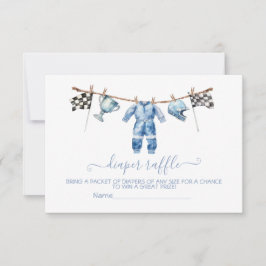 Race auto waslijn Luier Raffle kaart