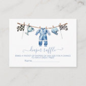 Race auto waslijn Luier Raffle kaart (Voorkant)