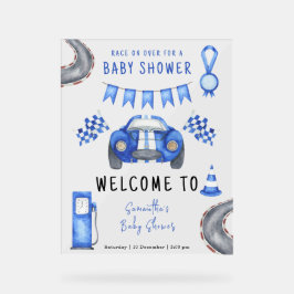 Race auto Welkom Baby shower Acryl Bord