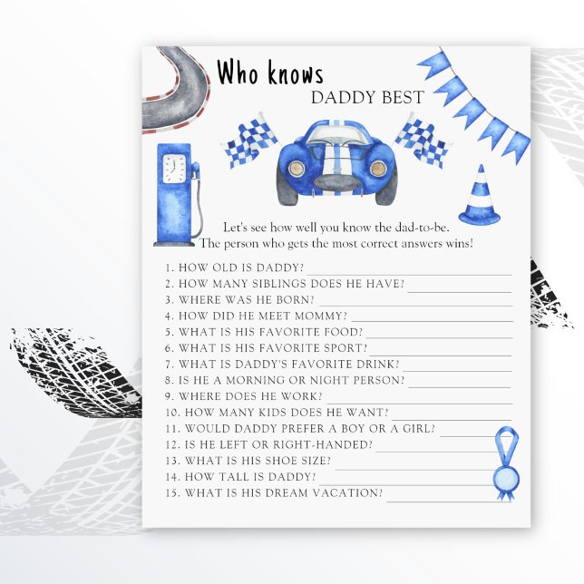 Race auto - Wie kent papa het beste spel (Creator heeft geüpload)