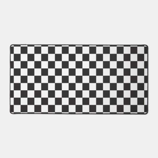 Race auto zwart wit Checker vlag patroon Bureaumat (Voorkant)