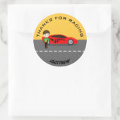 Race-autobestuurder Ronde Sticker (Tas)
