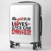 Race-autobestuurder Sticker (Koffer)