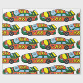 Race-autonummer 88 cadeaupapier (Vlak)