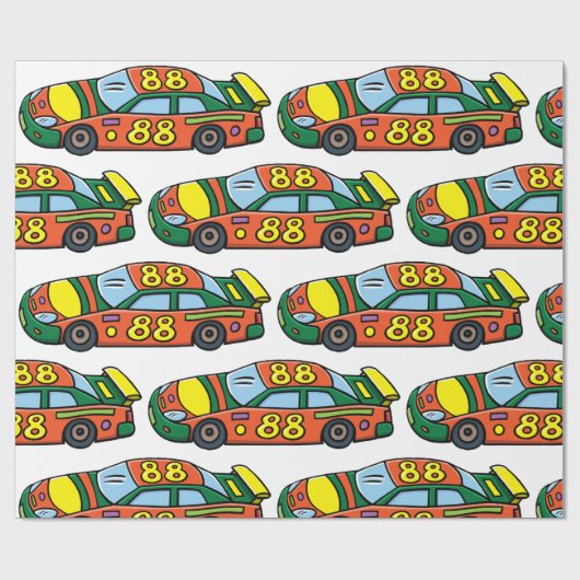 Race-autonummer 88 cadeaupapier (Vlak)