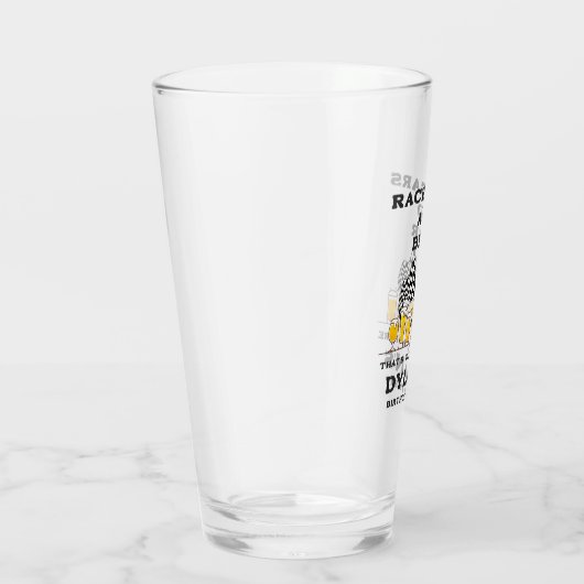 Race Auto's & Bier Geruite Vlag RaceDay Verjaardag Glas (Rechts)