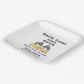 Race Auto's & Bier Geruite Vlag RaceDay Verjaardag Papieren Bordje (Gebogen)