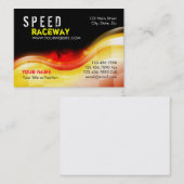 Race-autosnelheidslampjes in brand visitekaartje (Voorkant / Achterkant)