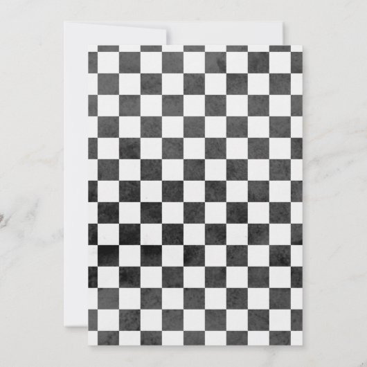 Race-autoverjaardag, autoverjaardag, racewagen-fee kaart (Achterkant)