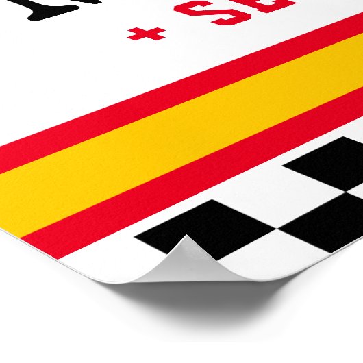 Race-autoverjaardagsfeest Poster (Hoek)