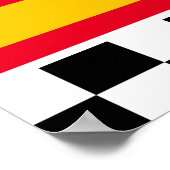 Race-autoverjaardagsfeestje dessert tabelachtergro poster (Hoek)