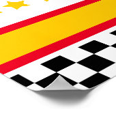 Race-autoverjaardagsfeestje welkomstsignaal poster (Hoek)