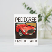 Race-autowrak, rode klassieke sportwagen briefkaart (Staand voorkant)