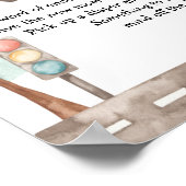 Race-Baby shower laat 's nachts, luidersbord Poster (Hoek)