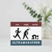 Race Bib of Run. Lopen. Braken. pictogram Briefkaart (Staand voorkant)