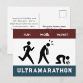 Race Bib of Run. Lopen. Braken. pictogram Briefkaart (Voorkant / Achterkant)