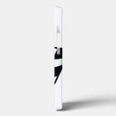 Race Black White Gecontkered Flag Name Persoonlijk Case-Mate iPhone Case (Achterkant / Links)