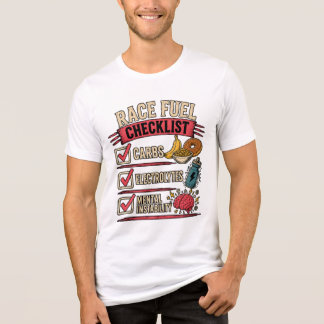 Race Brandstof Checklist | Grappige Hardlopers Hum Tri-Blend Shirt