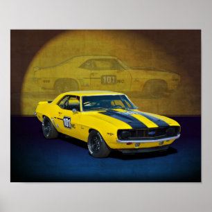 Race Camaro Poster
