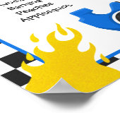 Race Car 1st Birthday Party Milestone Poster (Hoek)