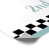 Race Car 2e verjaardag Poster (Hoek)