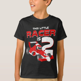 Race Car 2e verjaardag T-shirt I Deze kleine racer