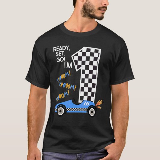 Race Car 3rd Birthday Party Racing Car Driver 3 Bi T-shirt (Voorkant)