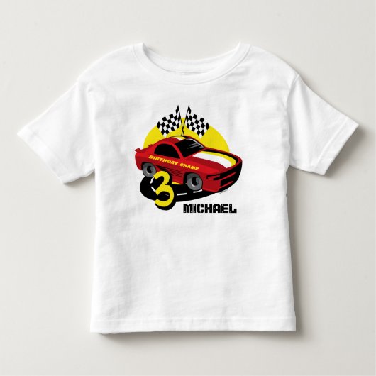 Race Car 3rd Birthday Shirt (Voorkant)