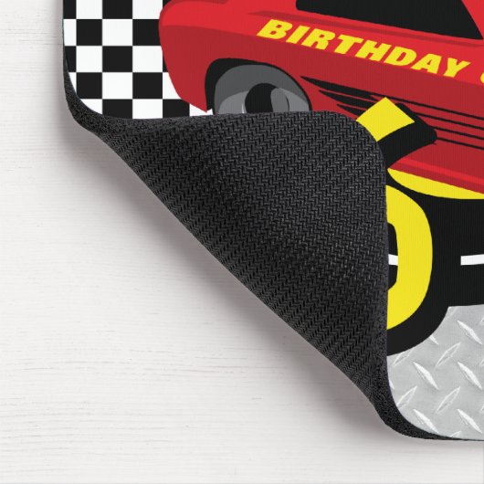 Race Car 6th Birthday Mousepad Muismat (Hoek)