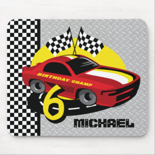 Race Car 6th Birthday Mousepad Muismat
