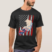 Race Car Amerikaanse vlag 4 juli Patriottische Ra T-shirt (Voorkant)
