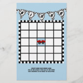 Race Car Baby shower Bingo (Voorkant)