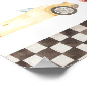 Race Car Baby shower of Birthday Welcome Sign. Poster (Hoek)