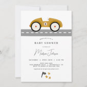 Race Car Baby shower Uitnodiging (Voorkant)
