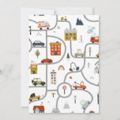 Race Car Baby shower Uitnodiging (Achterkant)