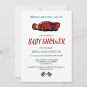 Race Car Baby shower Uitnodiging (Voorkant)