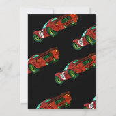 Race Car Baby shower Uitnodiging (Achterkant)