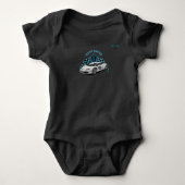 Race car baby zwarte carrosserie romper (Voorkant)