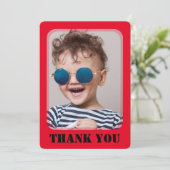 Race Car bedankt je fotokaart (Staand voorkant)