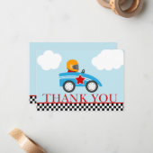 Race Car Bedankt voor je briefkaarten (Voorkant / Achterkant in situ)