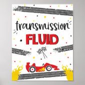 Race Car Birthday 2 Fast Transmission Fluid Poster (Voorkant)