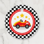 Race Car Birthday Baby shower Party Bedankjes Labels (Achterkant)