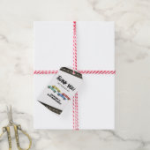 Race Car Birthday Bedankt Cadeaulabel (Met Touw)