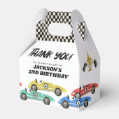 Race Car Birthday Dank je wel voor de doos Bedankdoosjes (Voorkant Zijde)