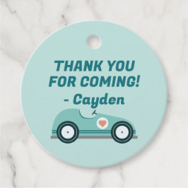Race Car Birthday Favor Tags Bedankjes Labels