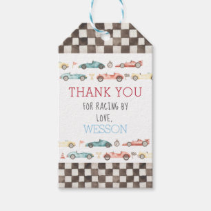 Race Car Birthday Favor Tags Cadeaulabel