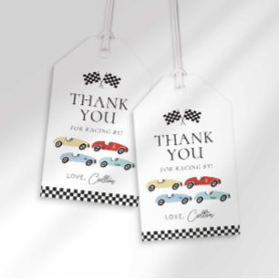Race Car Birthday Favor Tags Cadeaulabel