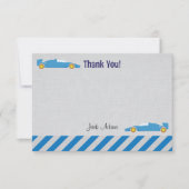 Race Car Birthday - Hartelijk dank Bedankkaart (Voorkant)