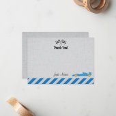 Race Car Birthday - Hartelijk dank Notitiekaartje (Voorkant / Achterkant in situ)